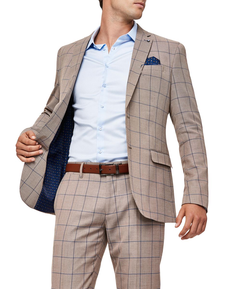 Hillgate Jacket, Tan Check Window Pane, hi-res